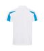 Polo homme blanc / bleu saphir AWDis Cool-2