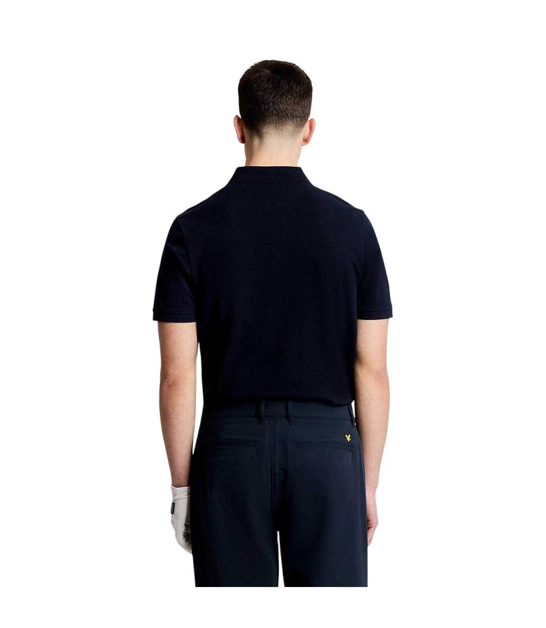 Mens Short-sleeved Golf Polo Shirt Dark Navy Lyle & Scott-2