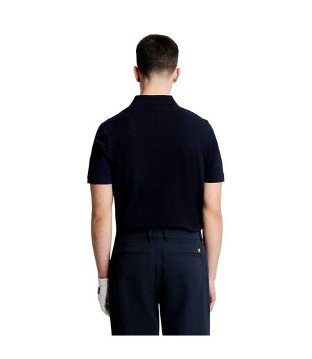 Mens Short-sleeved Golf Polo Shirt Dark Navy Lyle & Scott