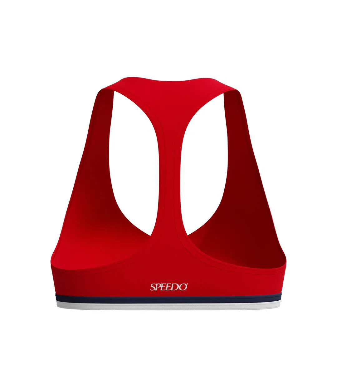 Womens/ladies Racerback Bikini Top Red Speedo-2