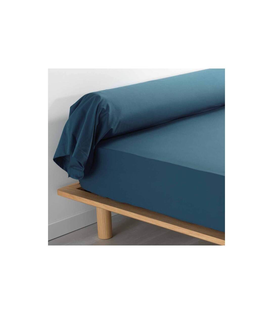 Taie de Traversin Percaline 85x185cm Bleu-1