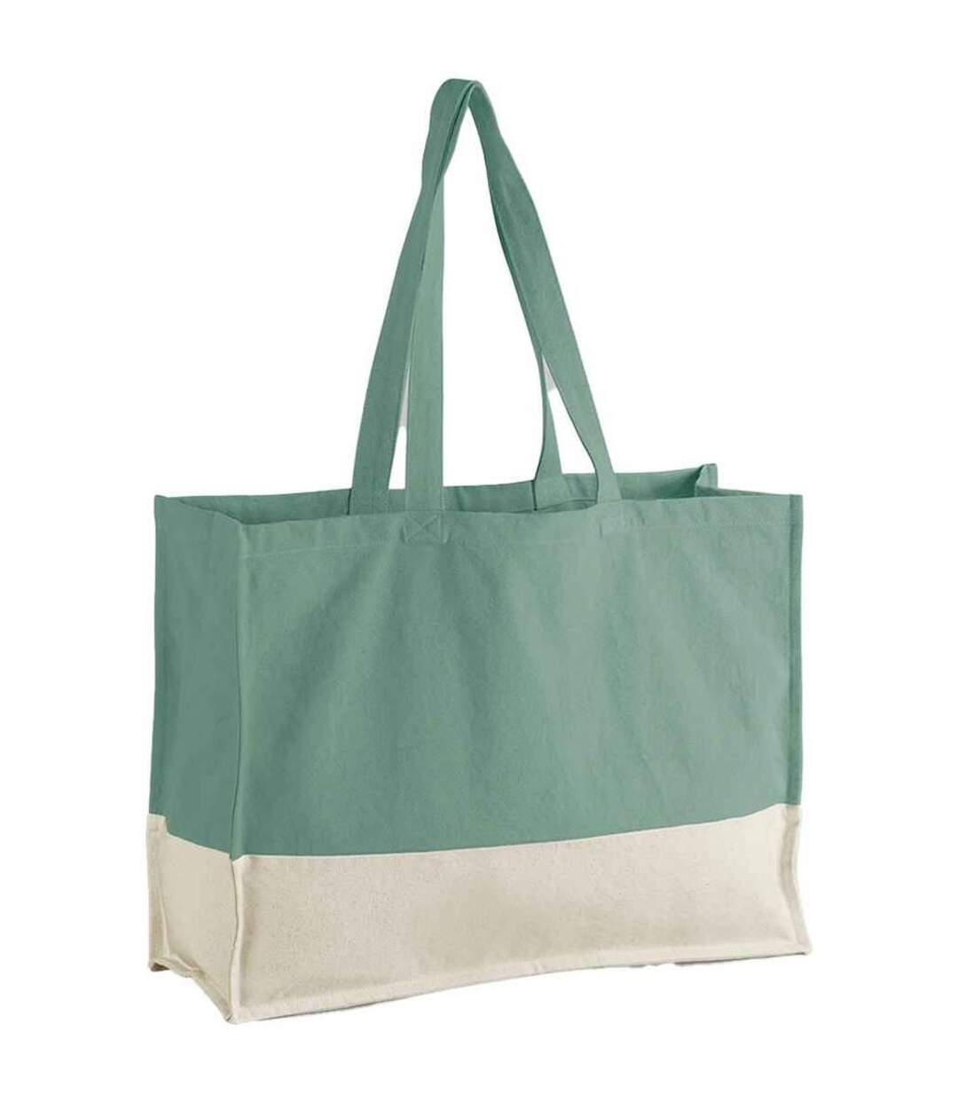 Earthaware contrast tote bag one size sage green/natural Westford Mill-1