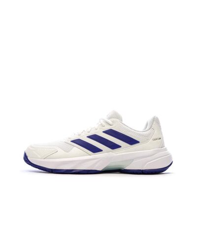 Baskets blanches/bleu homme adidas courtjam