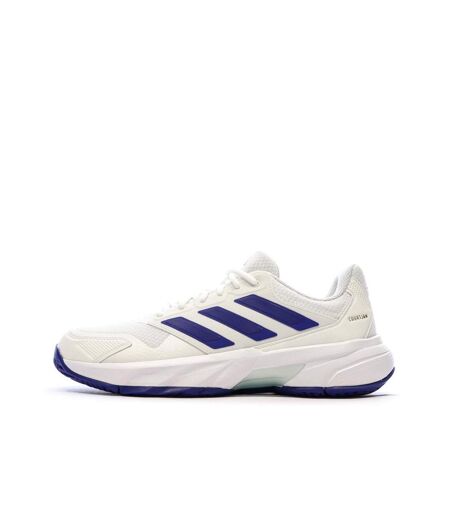 Baskets blanches/bleu homme adidas courtjam