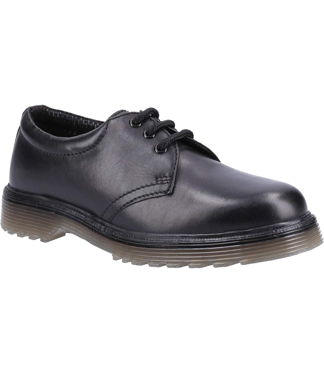 Mens aldershot leather gibson shoes black Amblers-1