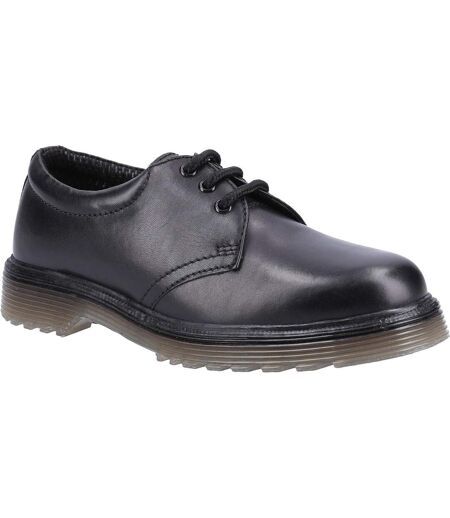 Mens aldershot leather gibson shoes black Amblers