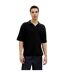 Mens Ribbed Polo Shirt Black Jack And Jones-1