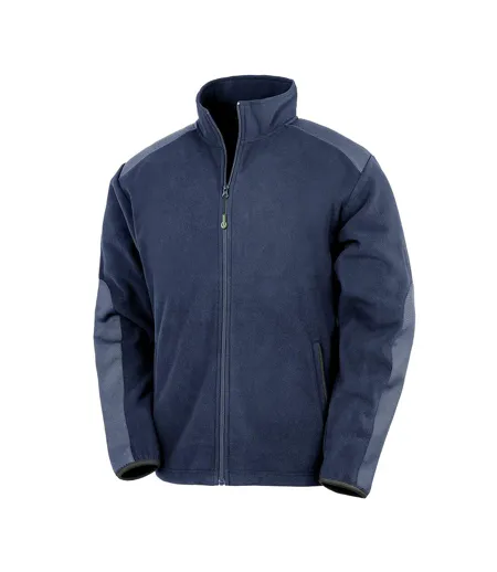 Unisex Adult Microfleece Heavy Duty Jacket Navy Result Recycled