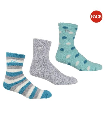 Chaussettes Cosy Femme Bleu Ciel Gris Clair Regatta
