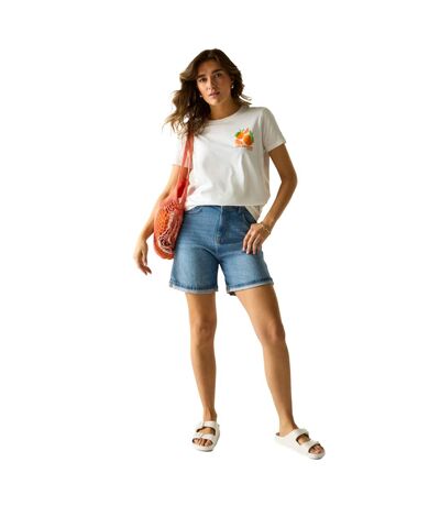 Womens/ladies Filandra Vx Orange T-shirt White Regatta