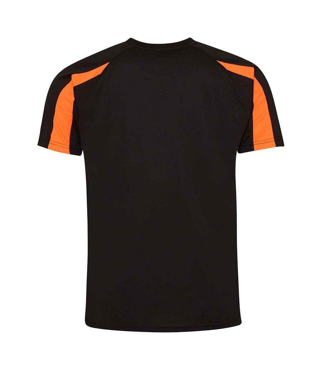 T-shirt Adulte Noir Vif Orange Électrique AWDis Cool-2