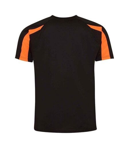 T-shirt Adulte Noir Vif Orange Électrique AWDis Cool