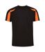 T-shirt Adulte Noir Vif Orange Électrique AWDis Cool-2