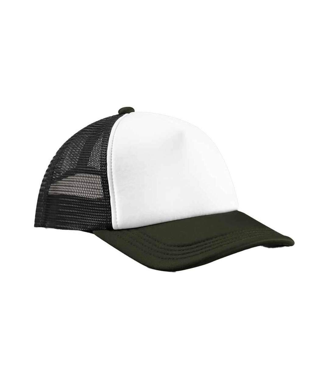 Casquette trucker noir / olive foncée Beechfield-1