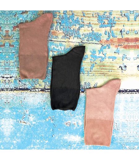 3 Pack Ladies Anti Odour Loose Wide Bamboo Socks with Non Elastic Top