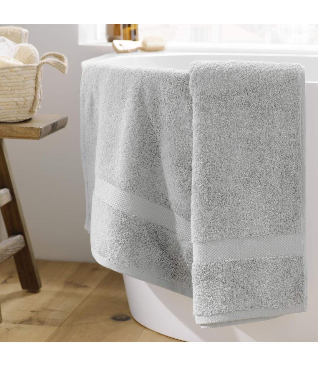 Drap de Bain Elegance 90x150cm Gris Perle-3