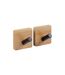 Lot de 2 Patères Adhésives en Bambou Stiky 4cm Naturel-1