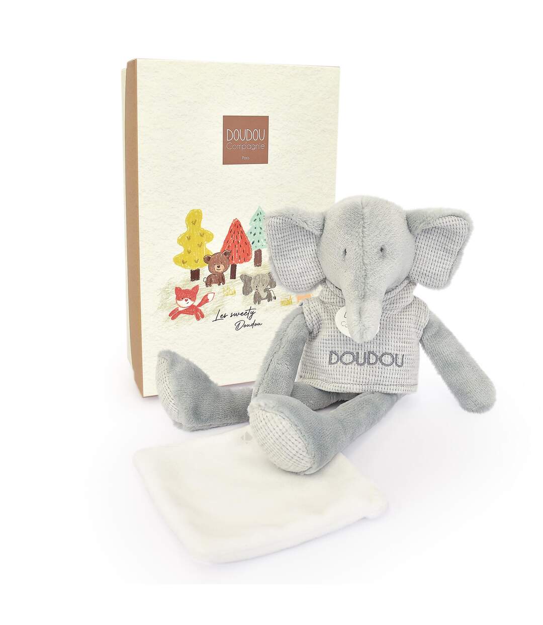 Doudou 25 cm polyester collection SWEETY DOUDOU Eléphant-3