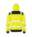 Unisex adult robust safety full zip hoodie fluorescent yellow Result Genuine Recycled