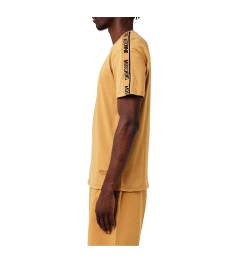 T-shirt Motif/style Lettrage Tape Homme Marron Moschino