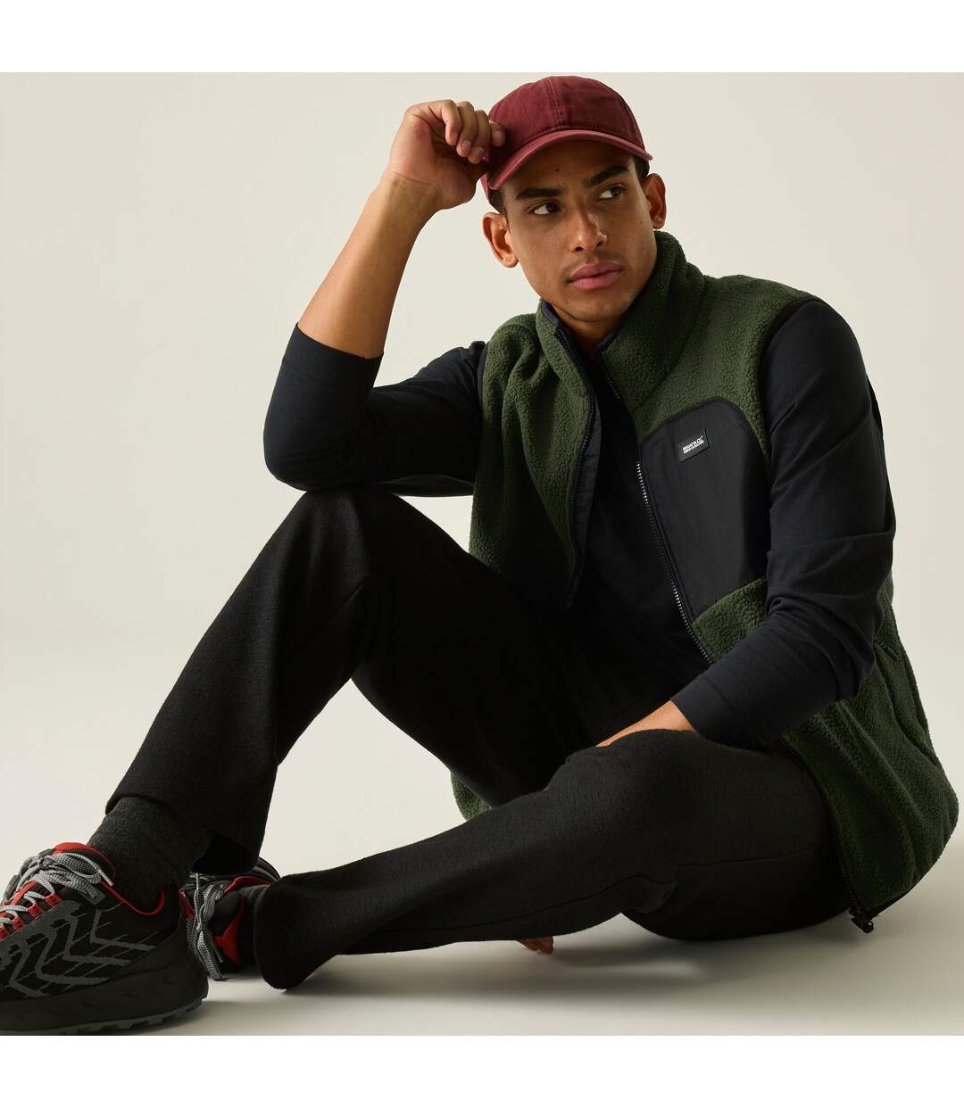 Veste Sans Manches Frankie Homme Kaki Foncé Noir Regatta-4