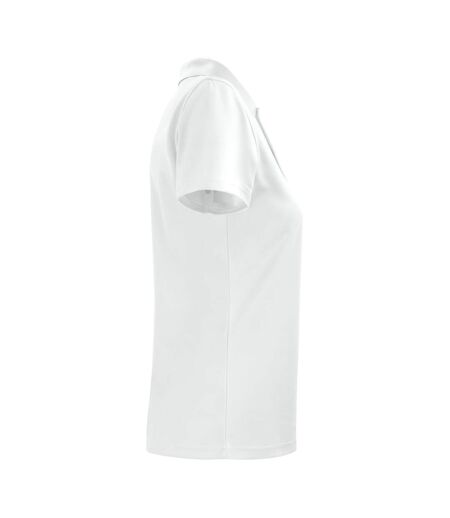 Womens/ladies pique polo shirt white Projob