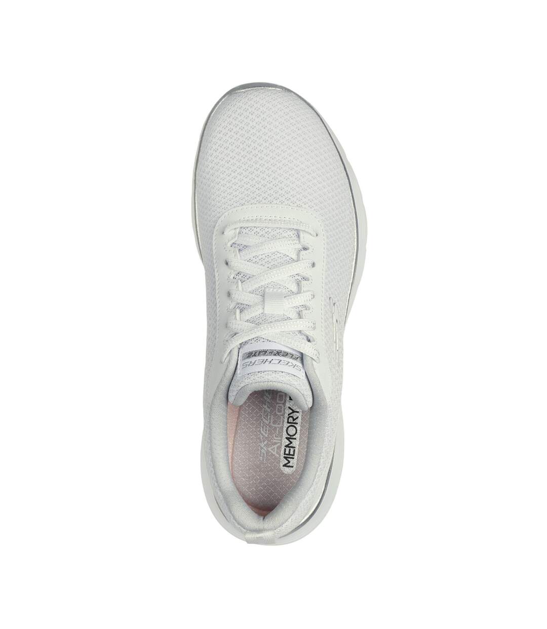Womens/ladies flex appeal 5.0 uptake contrast trainers white/silver Skechers-3