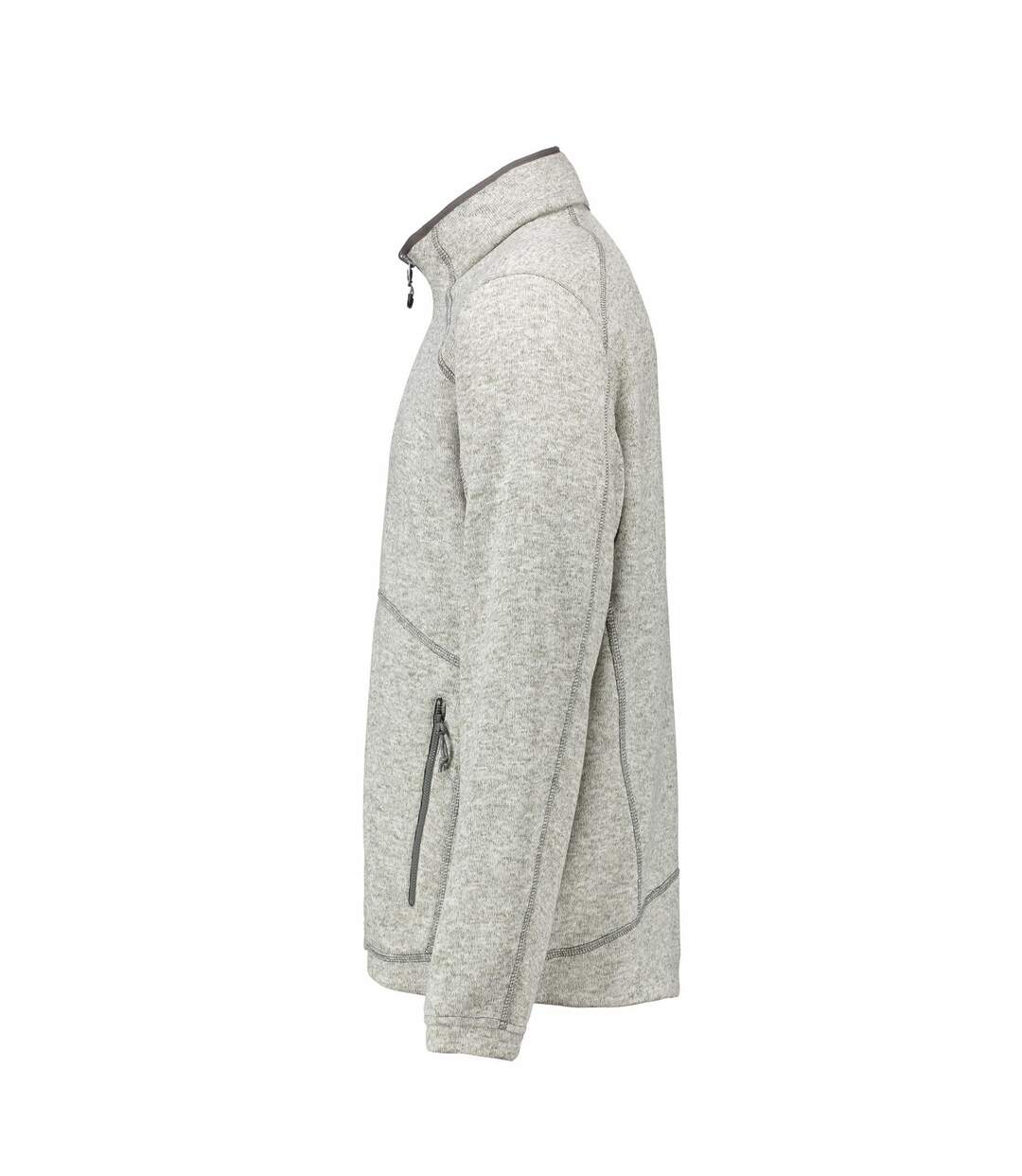 ID Zip N Mix - Polaire chiné - Homme (Gris) - UTID427