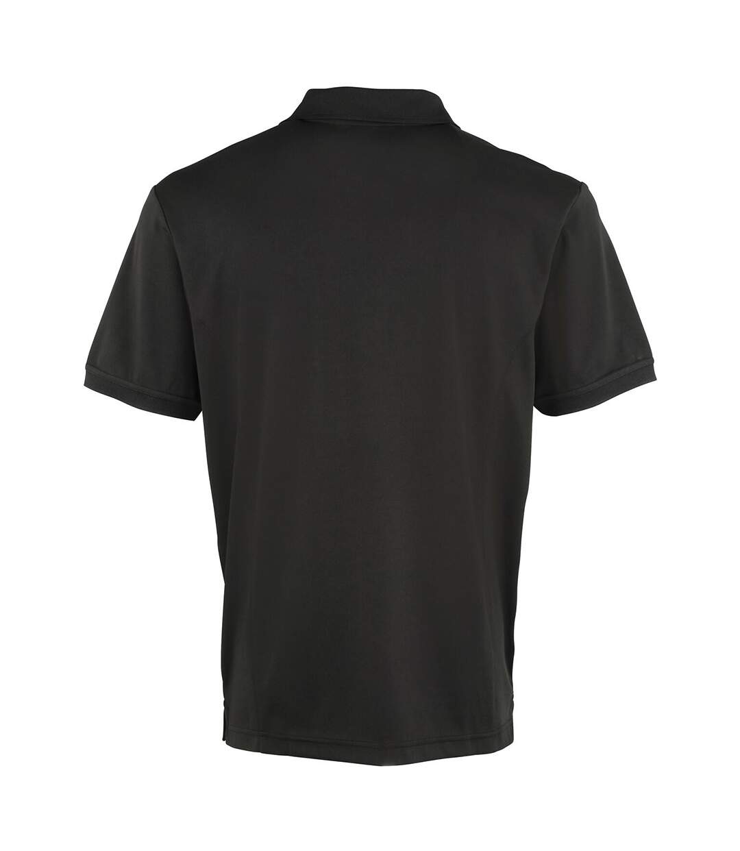 Premier Mens Coolchecker Pique Short Sleeve Polo T-Shirt (Black)