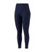 Womens/ladies Essentials Linear Leggings Navy White Adidas-3