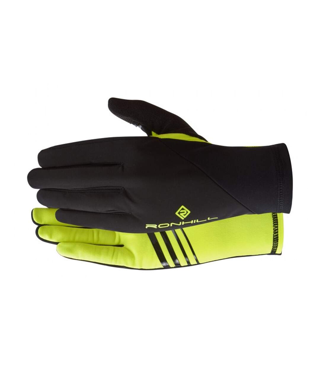Gants Wind Block Adulte S Noir Jaune Fluo Ronhill-2