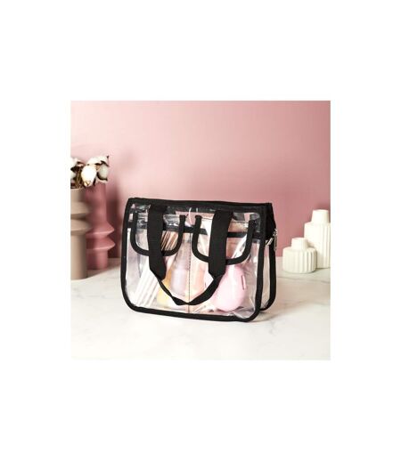 Trousse de Toilette Vanity 27cm Transparent & Noir