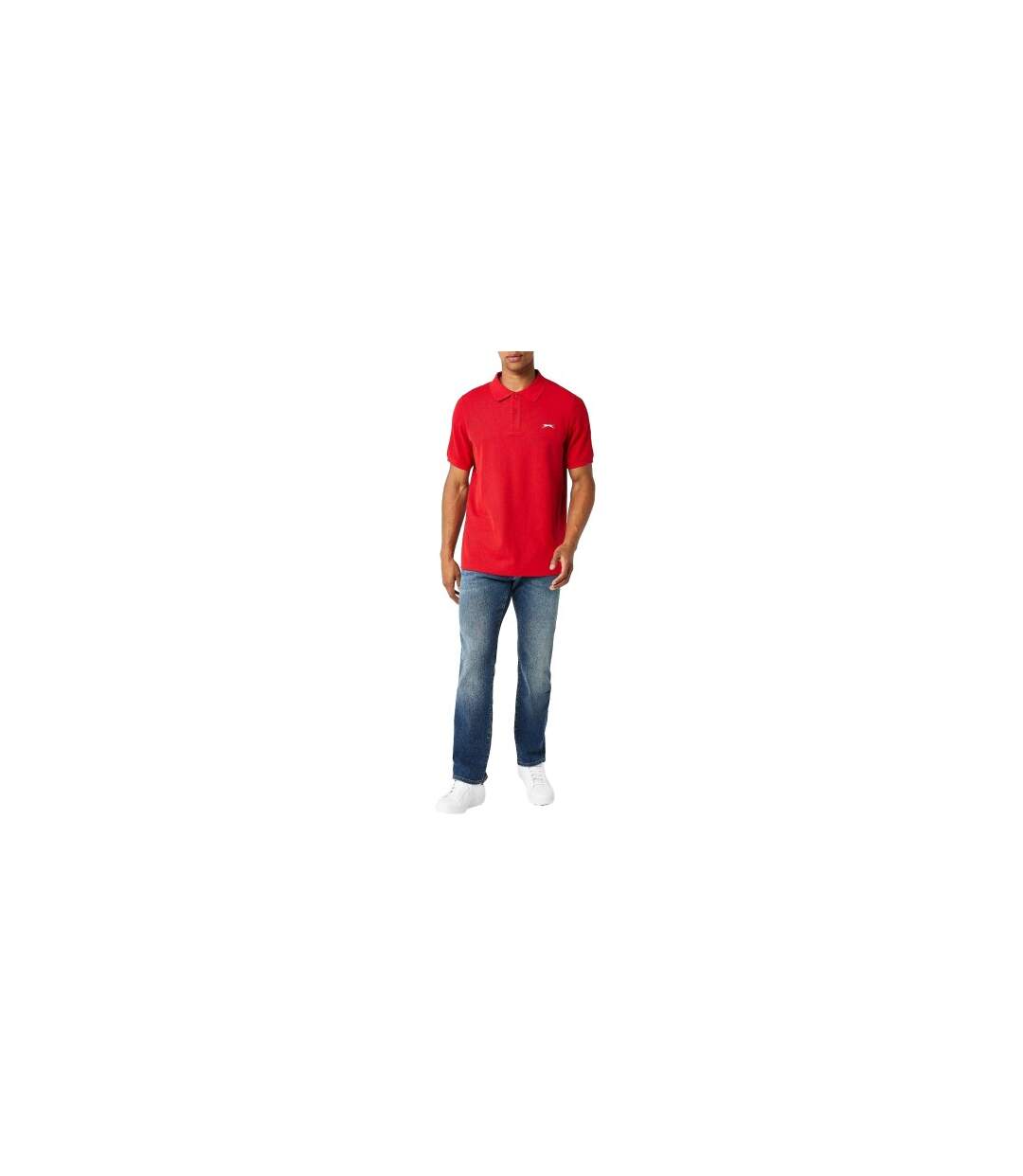 Polo Motif/style Logo Brodé Homme Rouge Slazenger-1