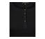MAYFLOWER - Tee-shirt manches longues noir uni en viscose stretch avec col à 4 boutons-4