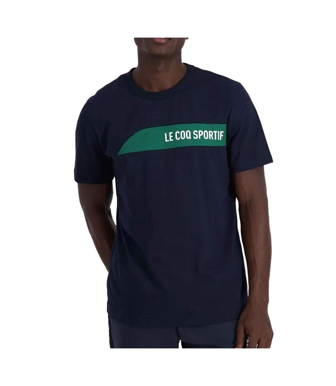 T-shirt Marine/Vert Homme Le Coq Sportif Saison 2 - L-1