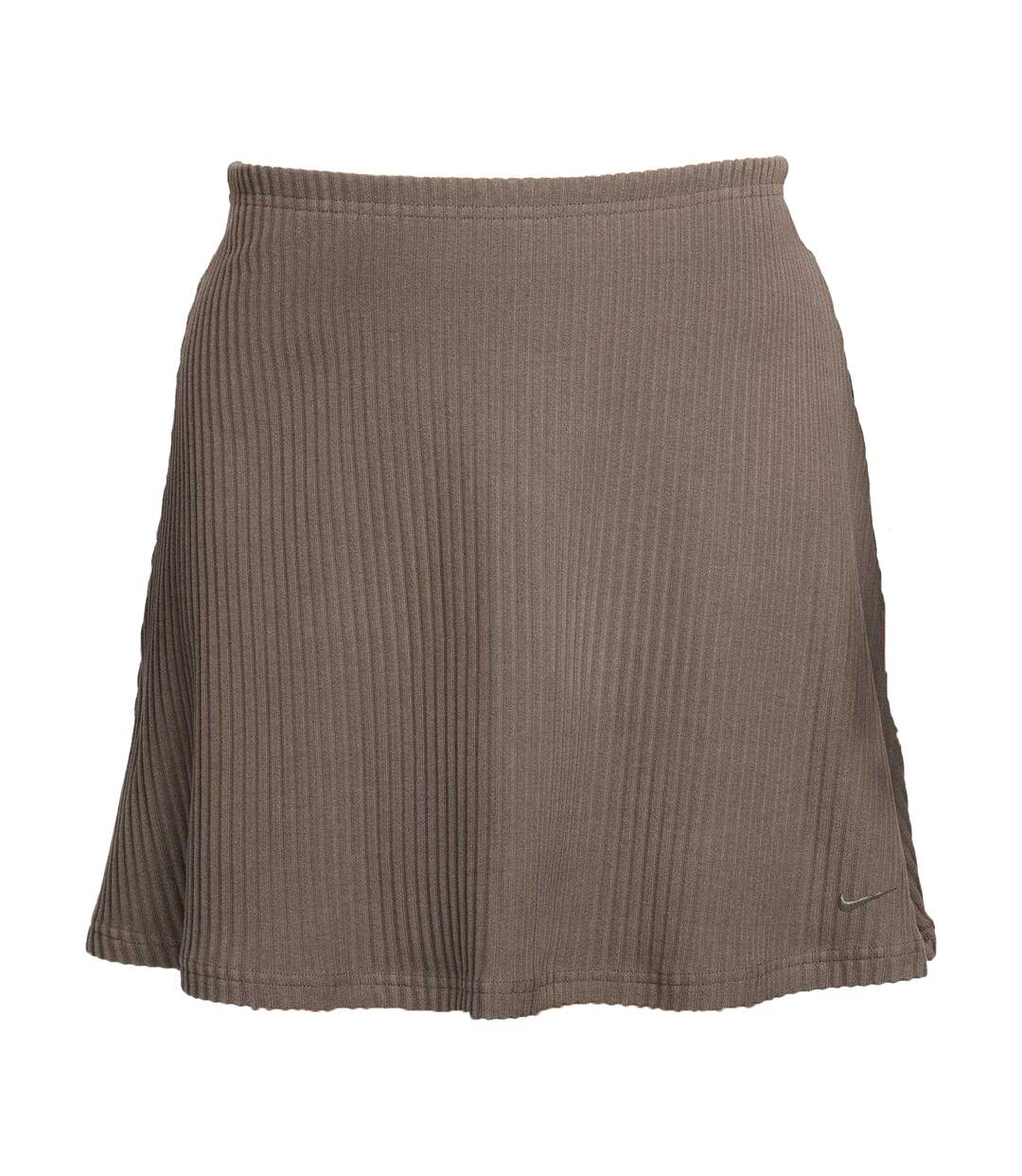 Womens/ladies Chill Ribbed Knitted Mini Skirt Mink Nike-1