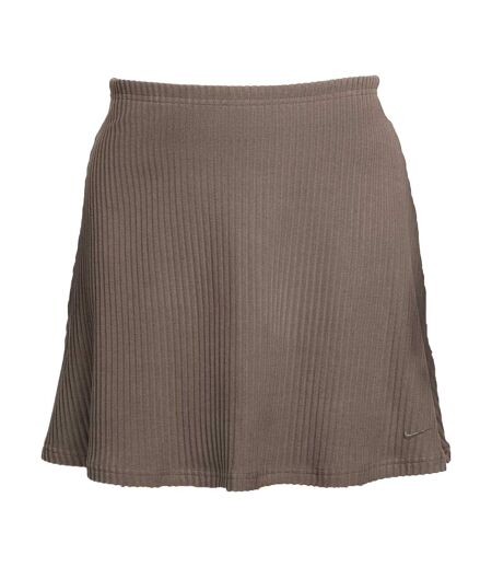 Womens/ladies Chill Ribbed Knitted Mini Skirt Mink Nike