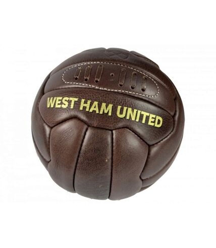 West Ham United FC - Ballon de foot RETRO (Marron) (Taille 5) - UTBS746