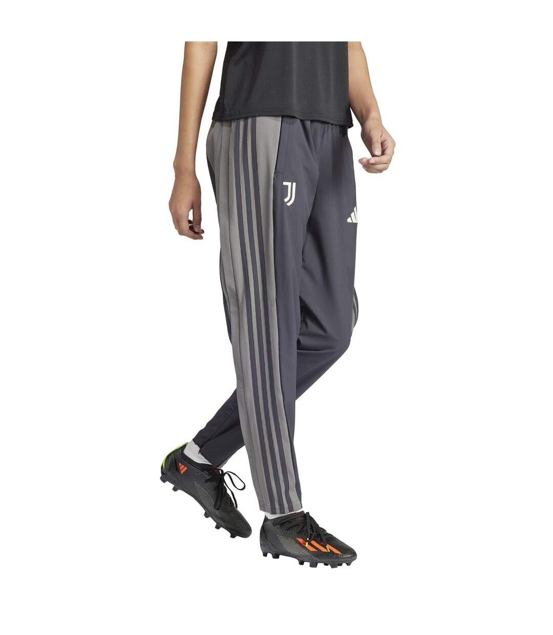 Womens/ladies Juventus Fc Tapered Tracksuit Bottoms Carbon Adidas-1