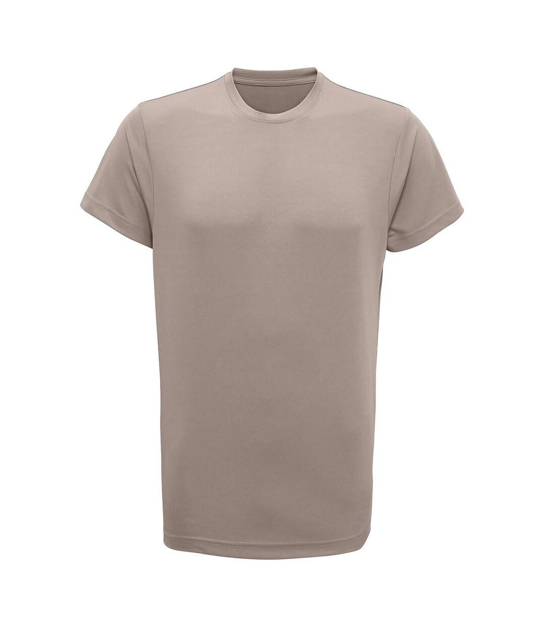 T-shirt De Fitness À Manches Courtes Homme Beige Gris Tri Dri-1