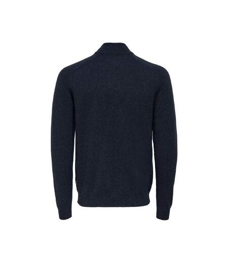 Pull 1/4 Zip Marine Homme Only & Sons Reg 7 - L