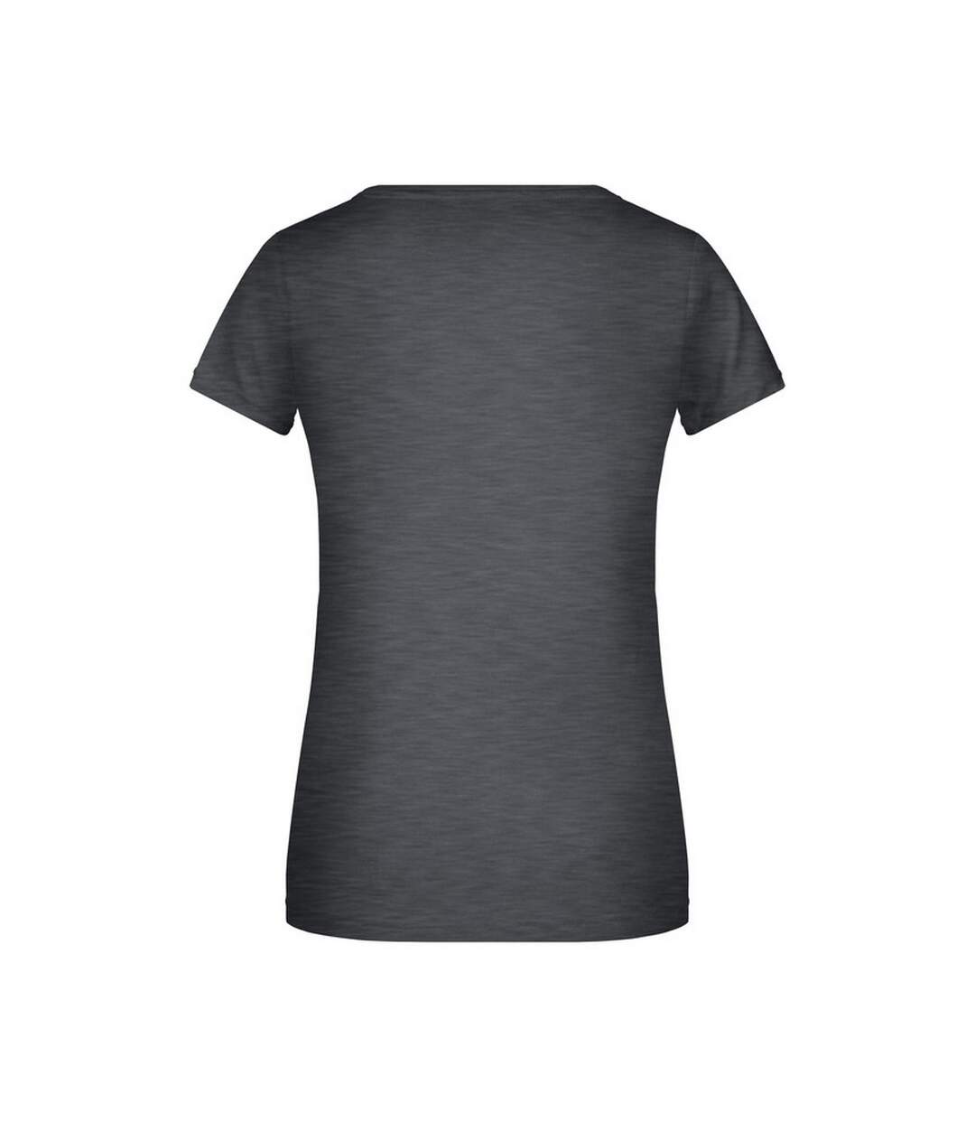 T-shirt Basic Femme Noir Chiné James And Nicholson-2