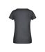 T-shirt Basic Femme Noir Chiné James And Nicholson-2