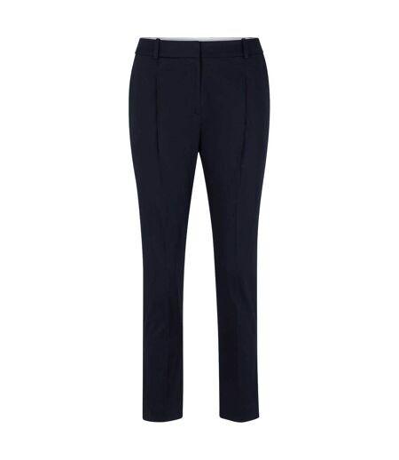 Womens/ladies Tetida Trousers Dark Blue Boss