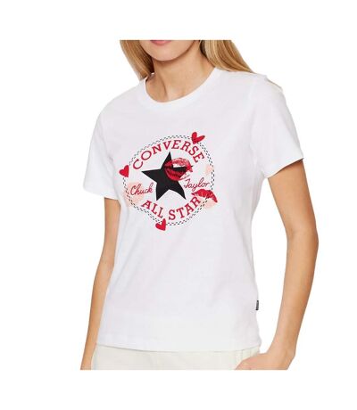 T-shirt Blanc Femme Converse Valentine's Day - S