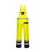Portwest Mens Rain Contrast Hi-Vis Bib And Brace Overall (Yellow/Black) - UTPW950