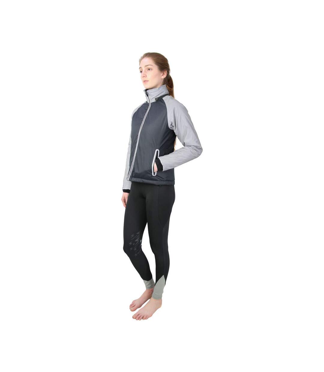 Hy Womens/Ladies Silva Flash Waterproof Padded Jacket (Black/Silver Reflective) - UTBZ4577-1