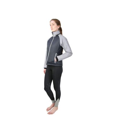 Hy Womens/Ladies Silva Flash Waterproof Padded Jacket (Black/Silver Reflective)