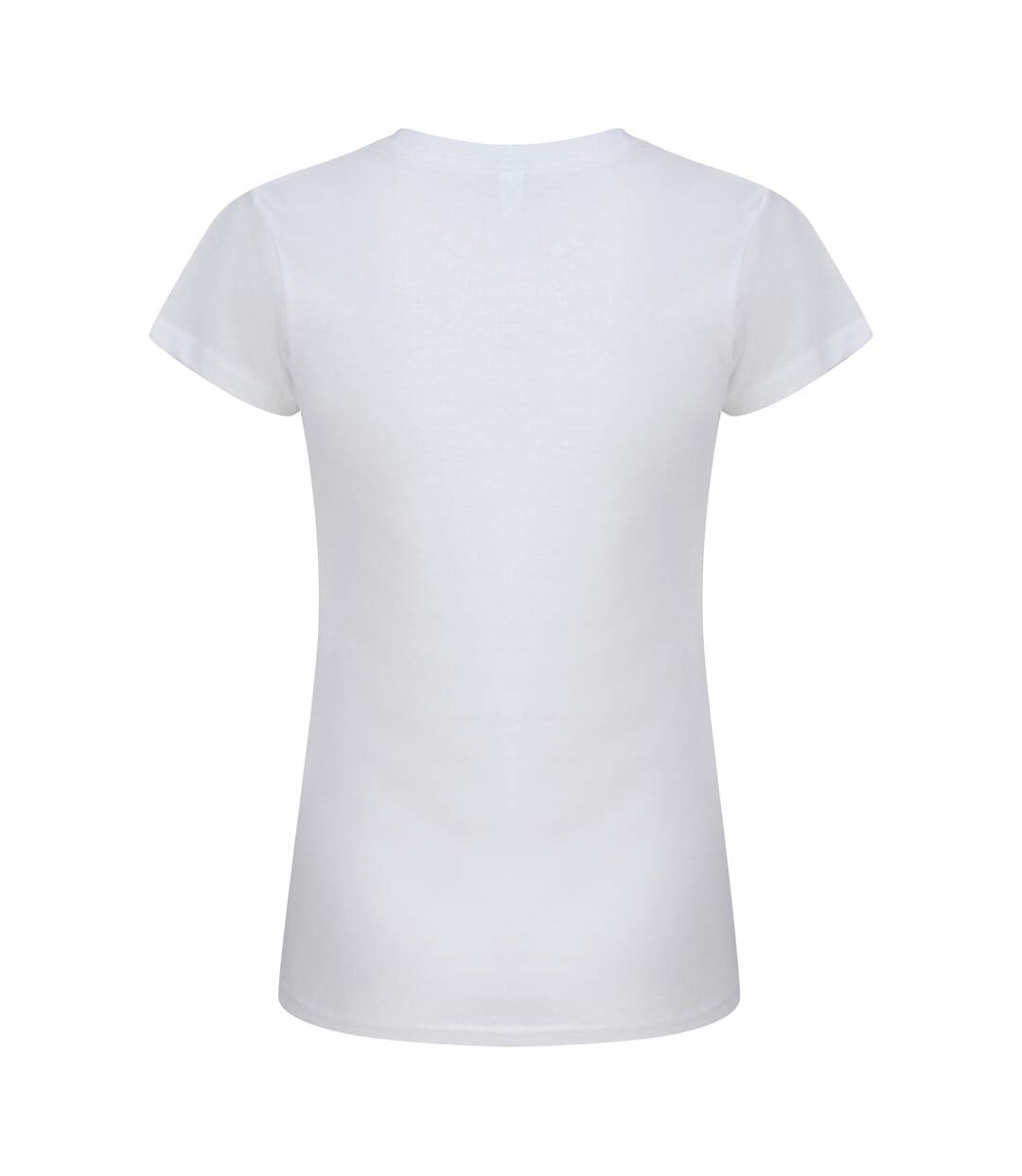 Womens/ladies T-shirt White Casual Classic-3