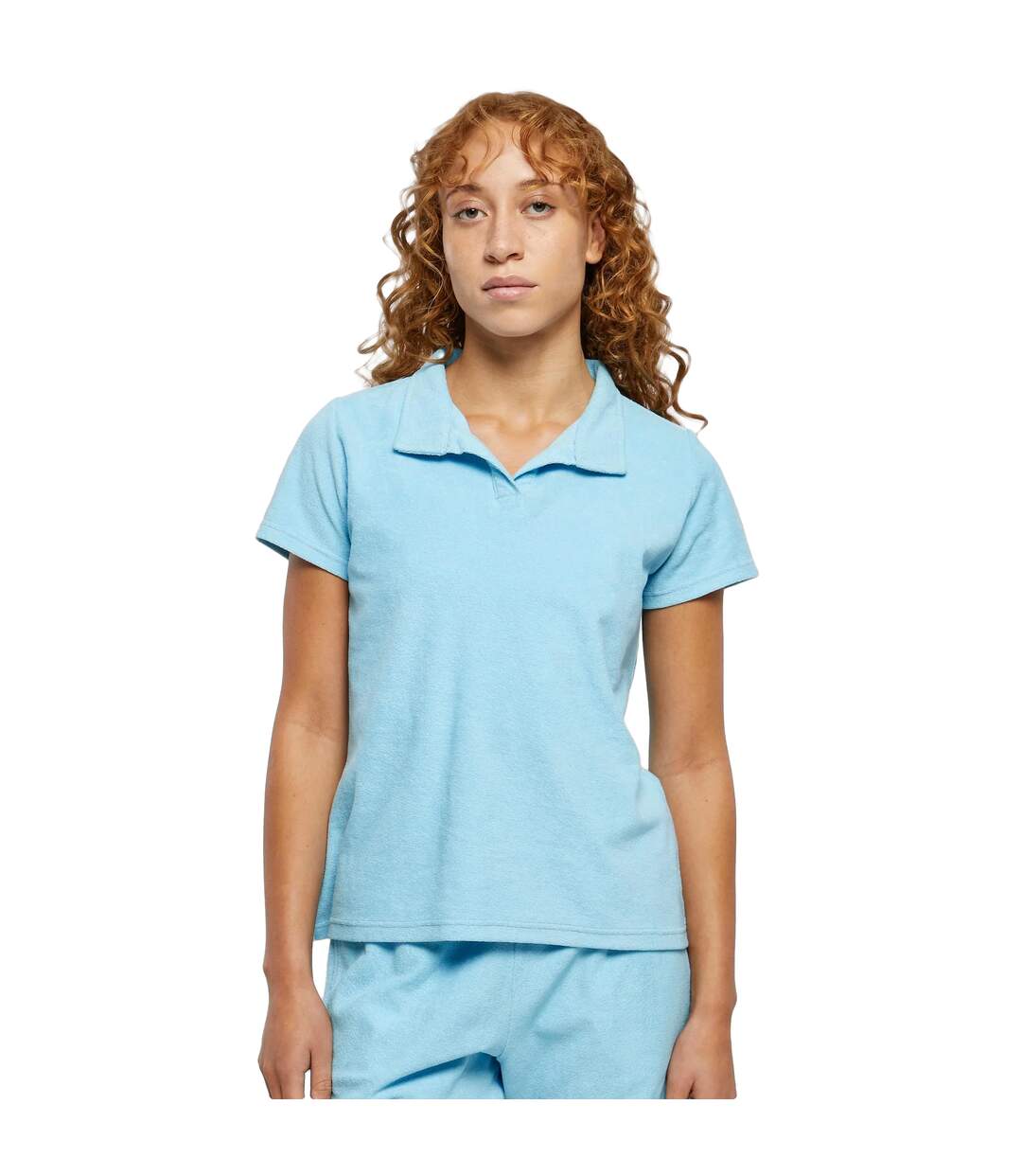 Polo Femme Bleu Baltique Urban Classics-3